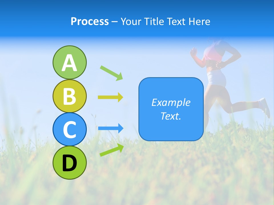 A Woman Running In The Grass Powerpoint Template PowerPoint Template