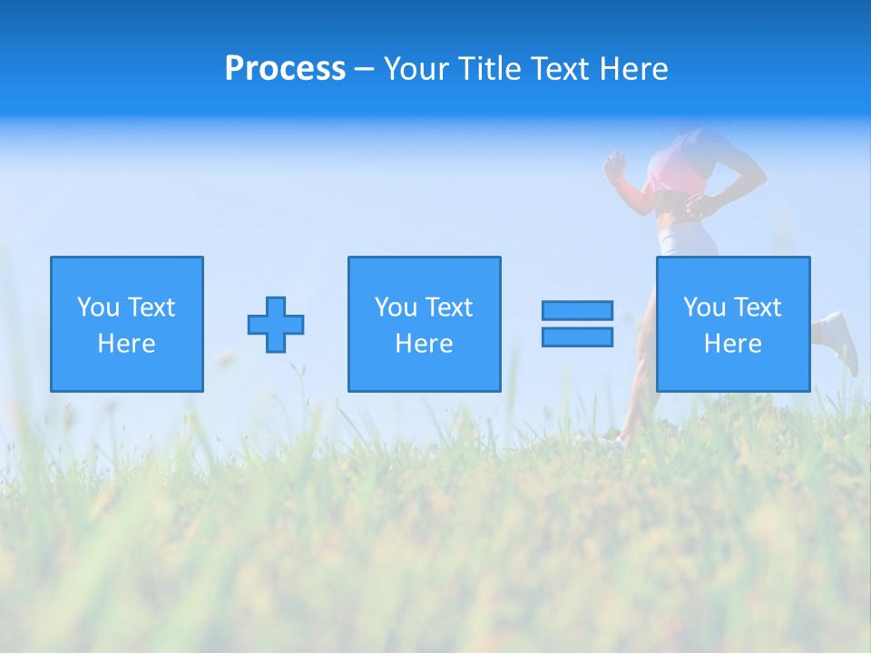 A Woman Running In The Grass Powerpoint Template PowerPoint Template