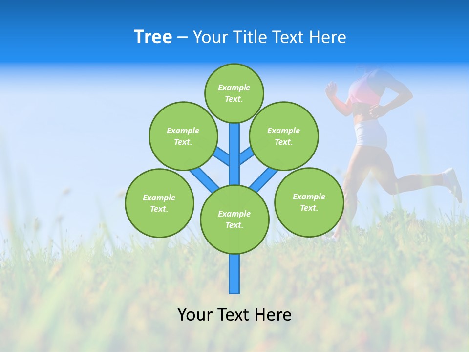 A Woman Running In The Grass Powerpoint Template PowerPoint Template