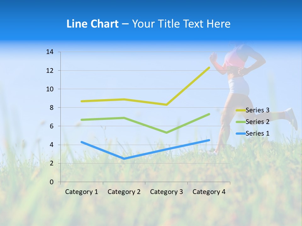 A Woman Running In The Grass Powerpoint Template PowerPoint Template