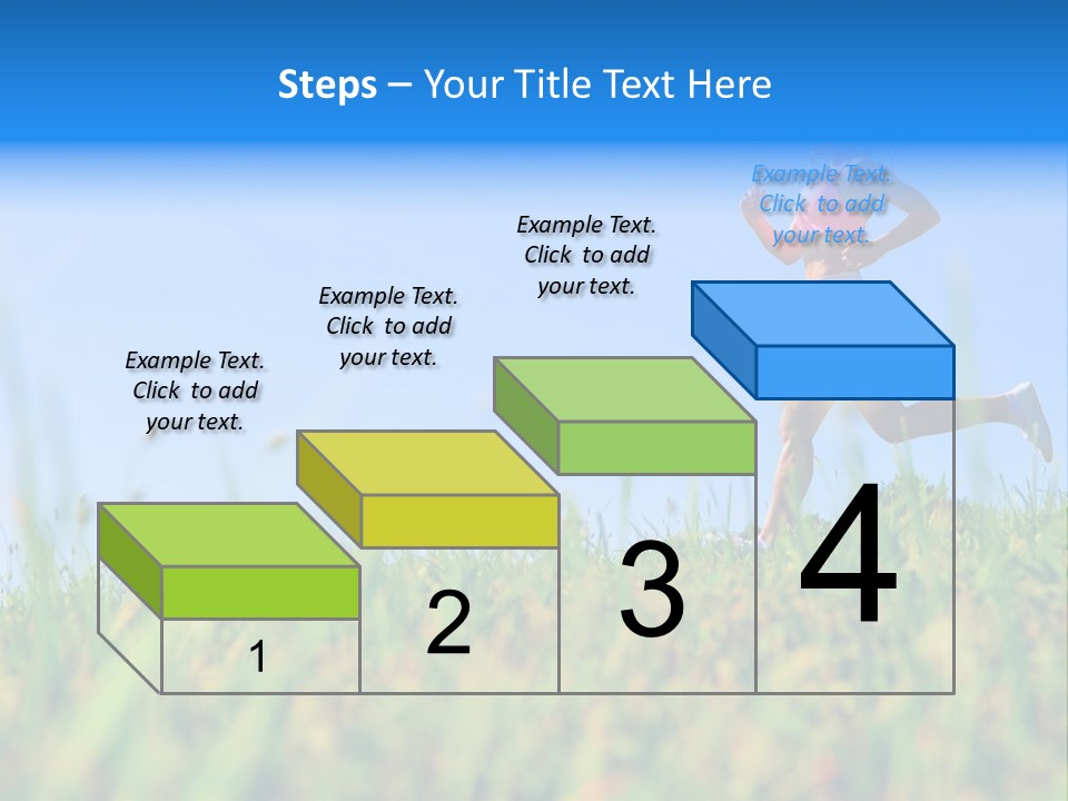 A Woman Running In The Grass Powerpoint Template PowerPoint Template