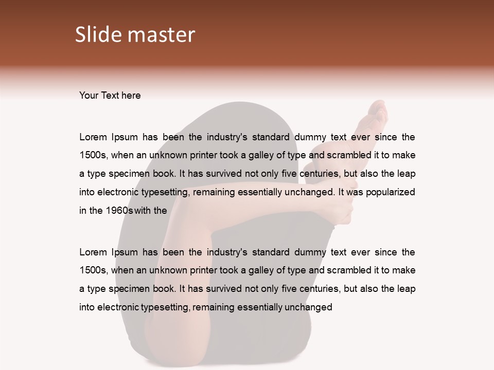 A Woman Sitting On The Ground With Her Feet Up PowerPoint Template