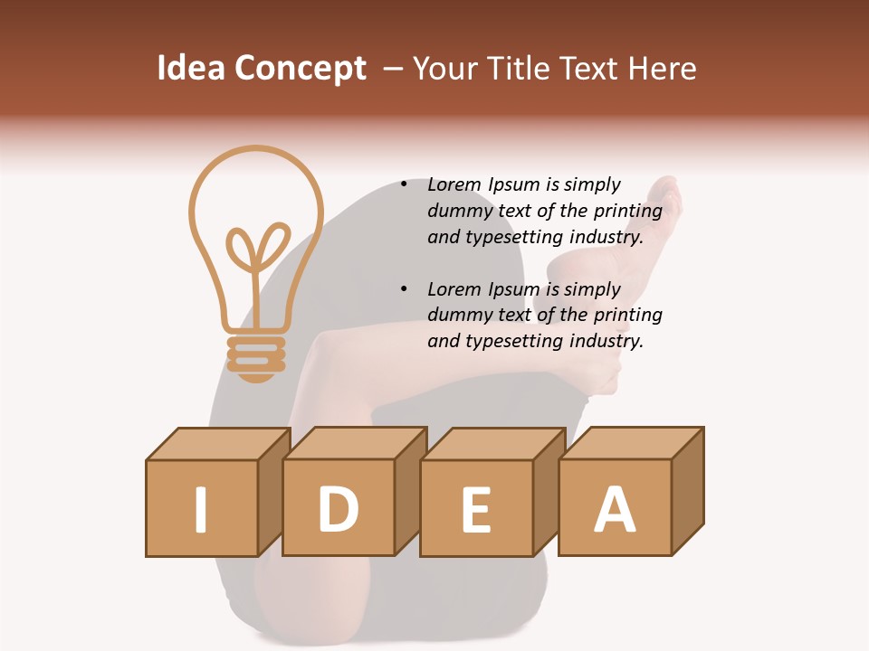 A Woman Sitting On The Ground With Her Feet Up PowerPoint Template