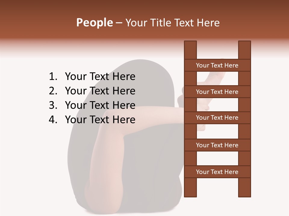 A Woman Sitting On The Ground With Her Feet Up PowerPoint Template