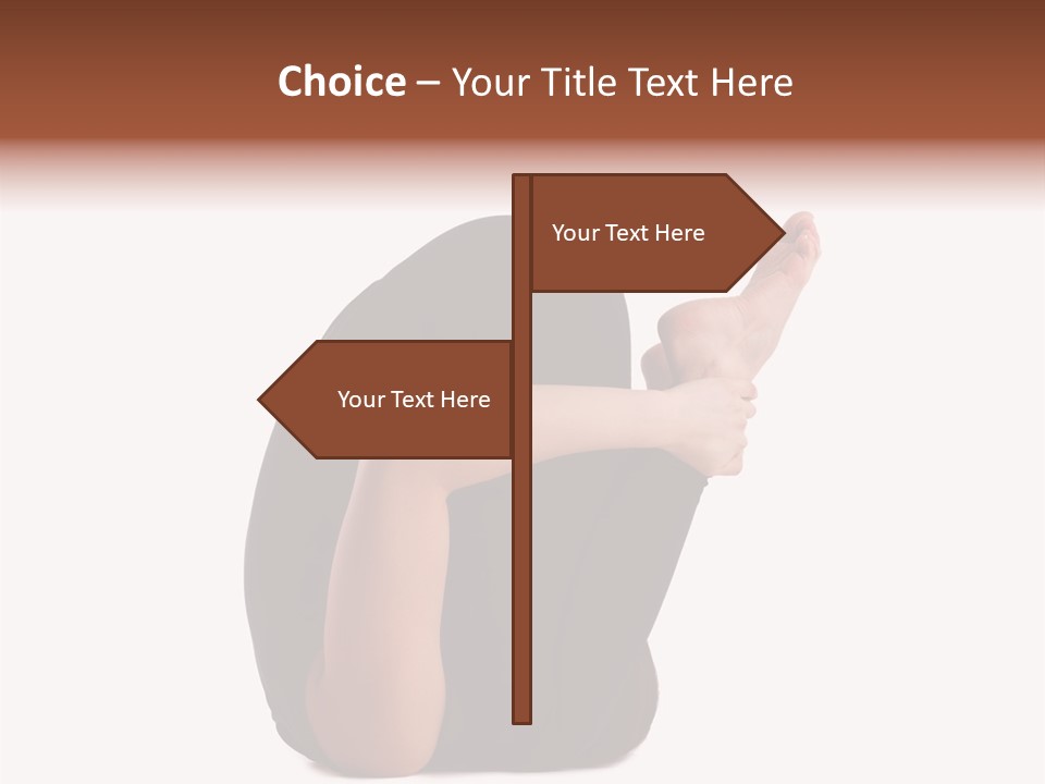 A Woman Sitting On The Ground With Her Feet Up PowerPoint Template