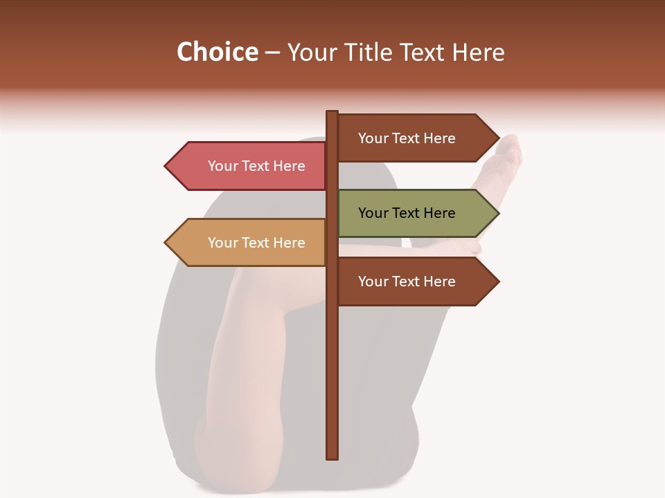 A Woman Sitting On The Ground With Her Feet Up PowerPoint Template