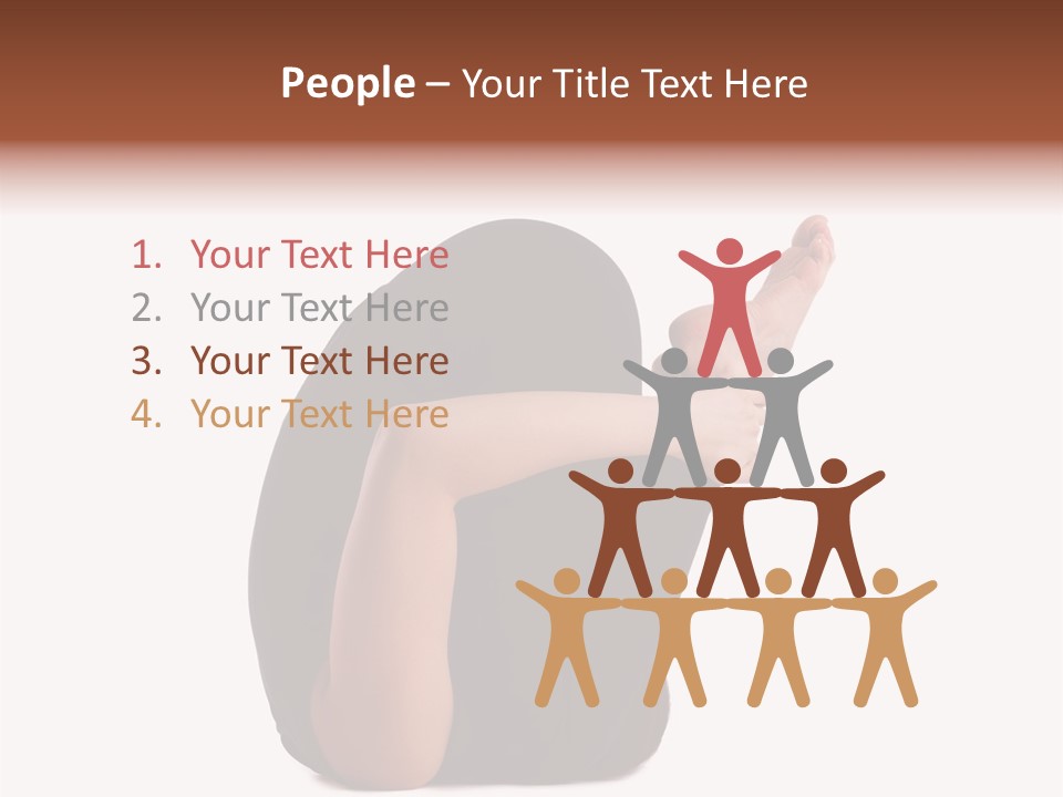 A Woman Sitting On The Ground With Her Feet Up PowerPoint Template