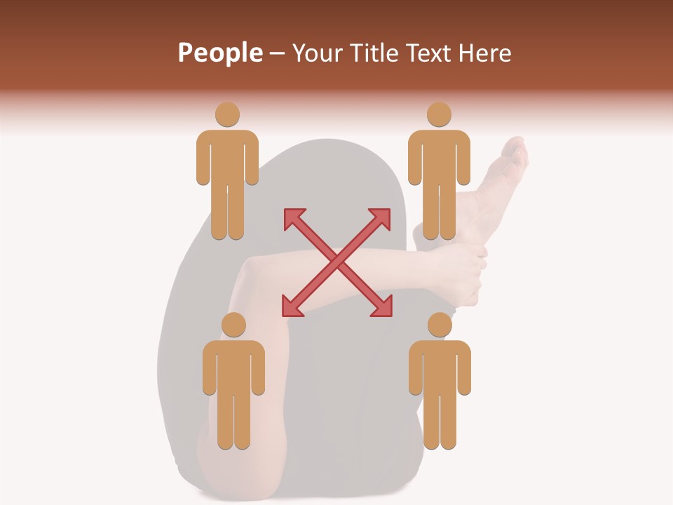 A Woman Sitting On The Ground With Her Feet Up PowerPoint Template