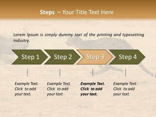 A Cheetah Chasing A Wildebeest In The Desert PowerPoint Template