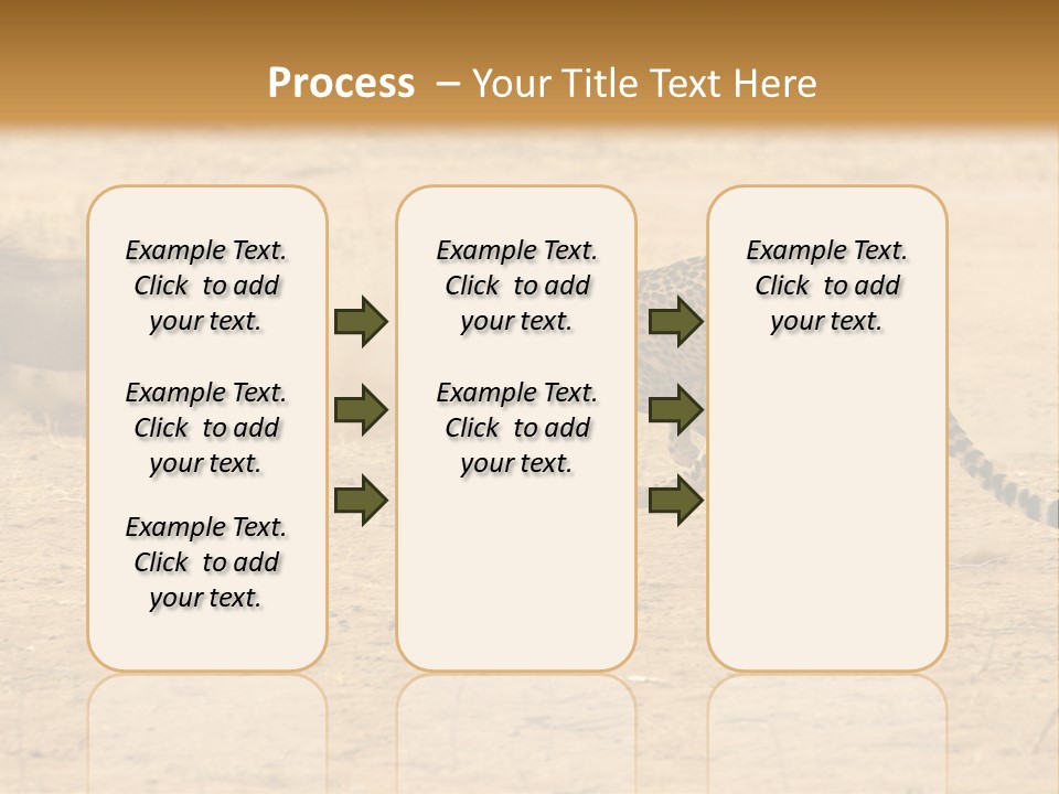 A Cheetah Chasing A Wildebeest In The Desert PowerPoint Template