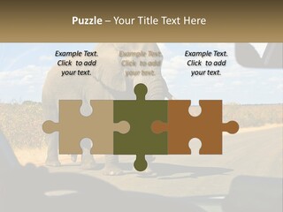 A Large Elephant Walking Across A Street Next To A Car PowerPoint Template