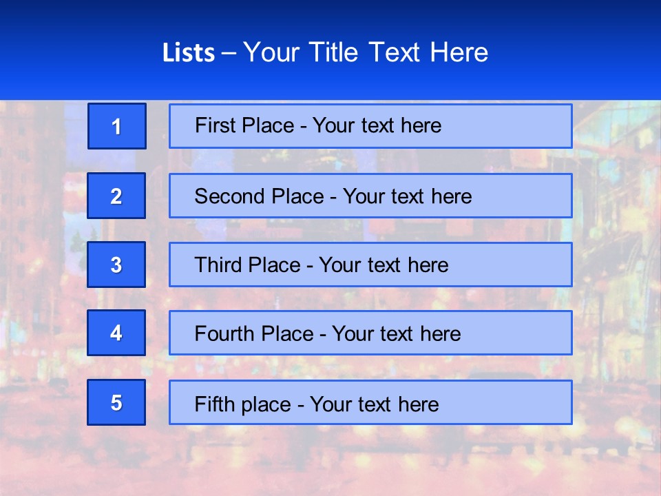 A Painting Of A City At Night Time PowerPoint Template