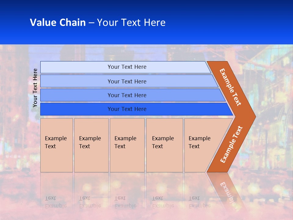 A Painting Of A City At Night Time PowerPoint Template