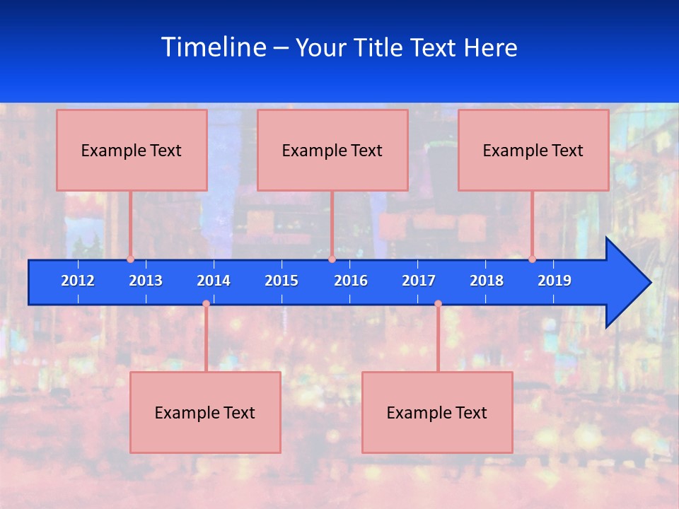 A Painting Of A City At Night Time PowerPoint Template