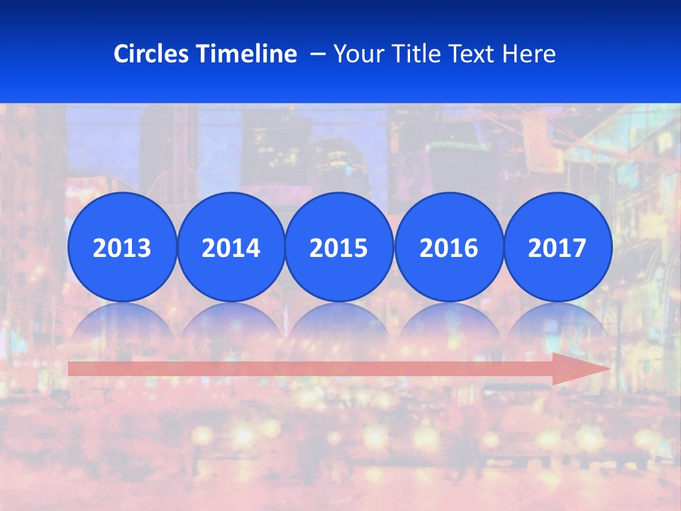 A Painting Of A City At Night Time PowerPoint Template