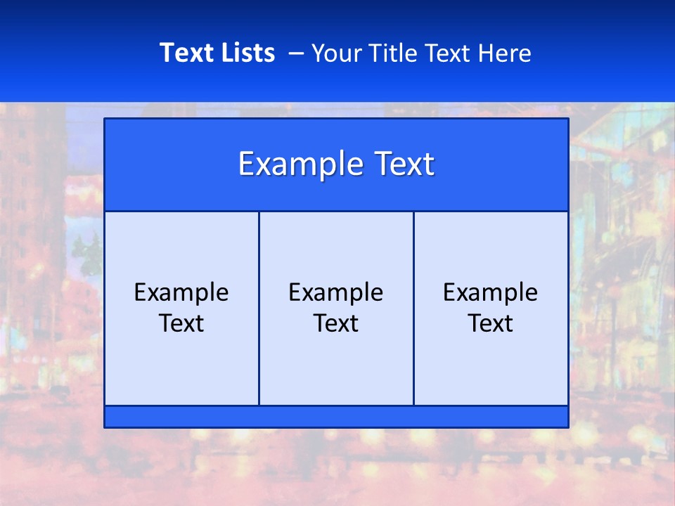 A Painting Of A City At Night Time PowerPoint Template
