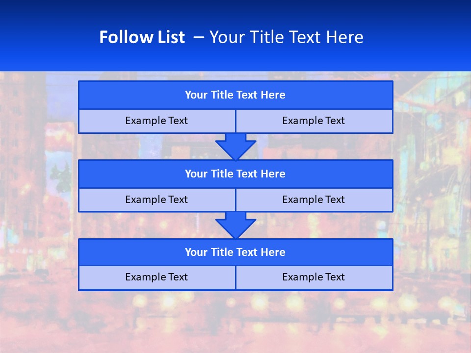 A Painting Of A City At Night Time PowerPoint Template
