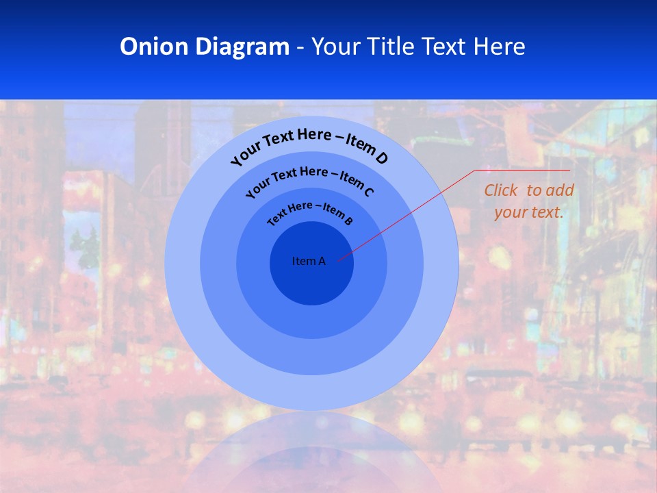 A Painting Of A City At Night Time PowerPoint Template