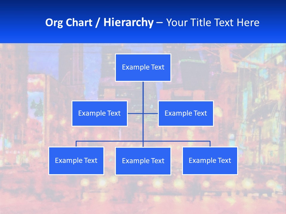A Painting Of A City At Night Time PowerPoint Template