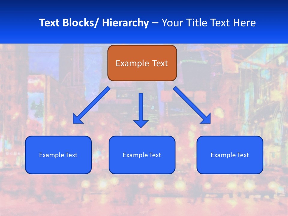 A Painting Of A City At Night Time PowerPoint Template