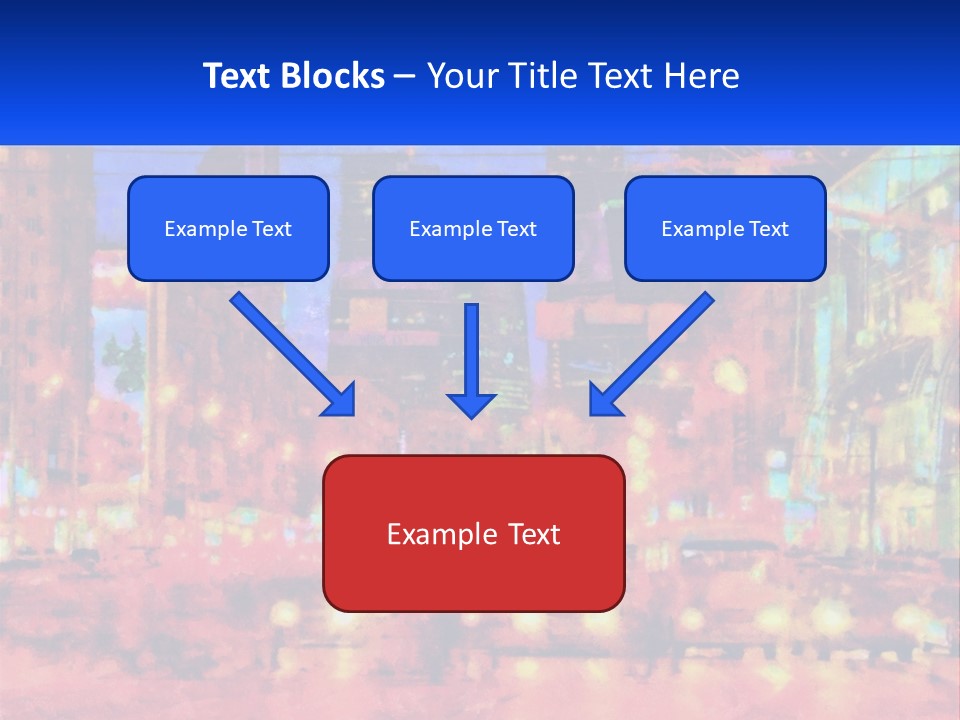 A Painting Of A City At Night Time PowerPoint Template