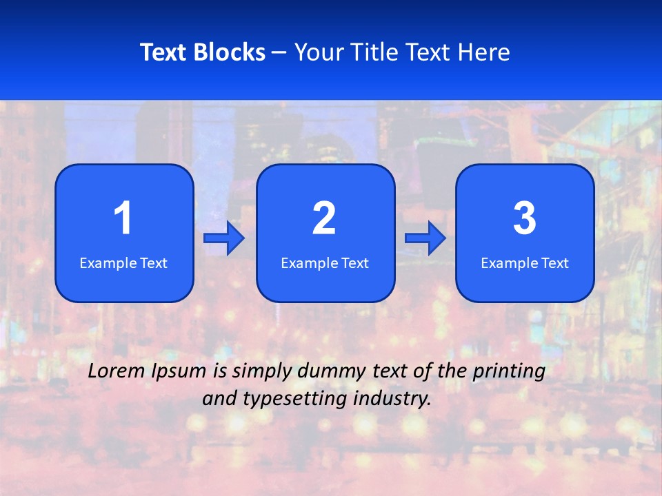 A Painting Of A City At Night Time PowerPoint Template