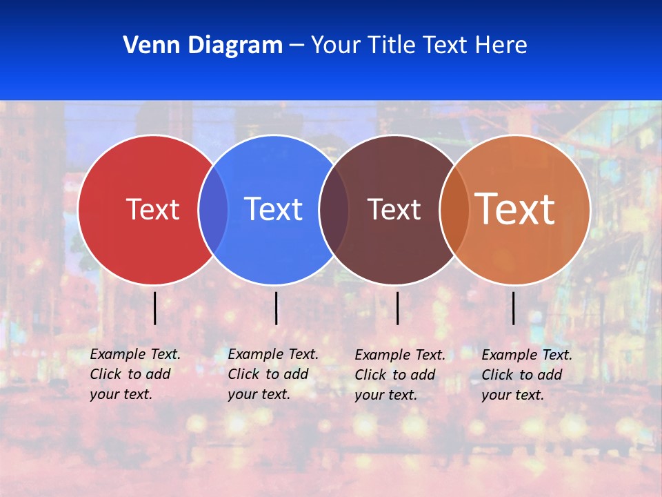 A Painting Of A City At Night Time PowerPoint Template