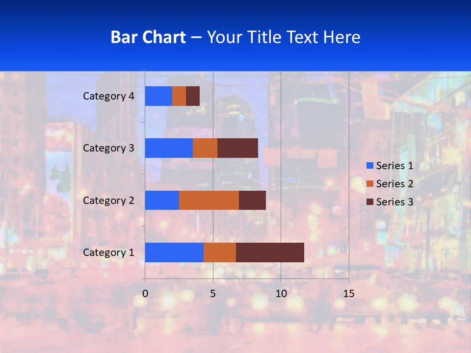 A Painting Of A City At Night Time PowerPoint Template