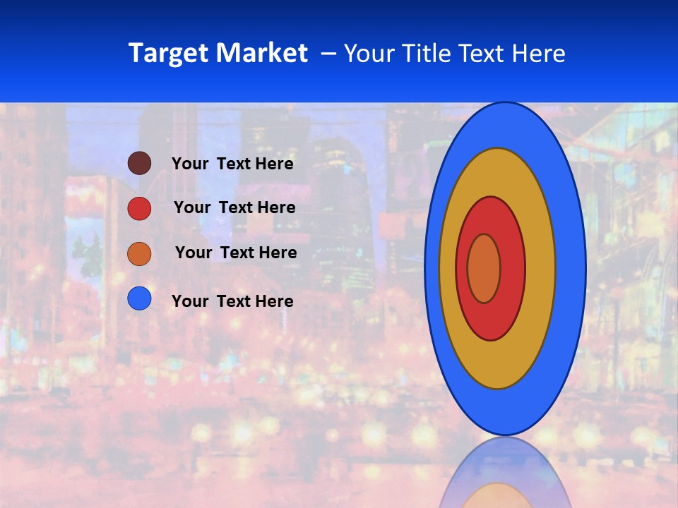 A Painting Of A City At Night Time PowerPoint Template