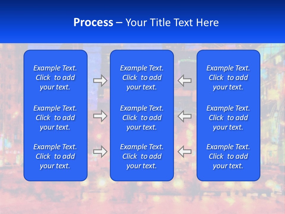 A Painting Of A City At Night Time PowerPoint Template