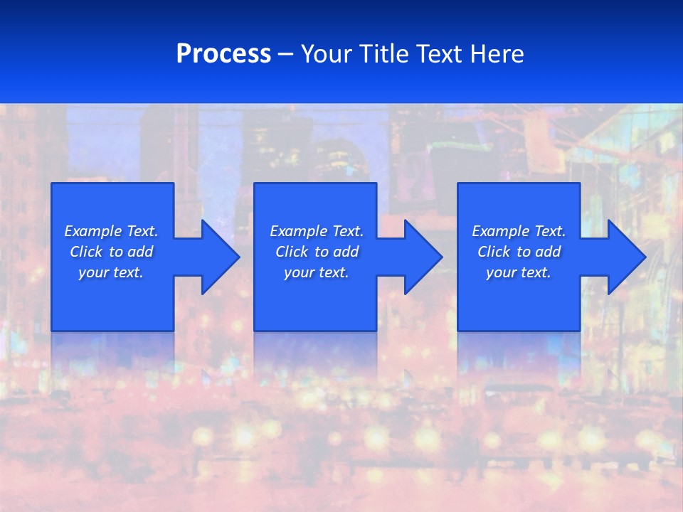 A Painting Of A City At Night Time PowerPoint Template