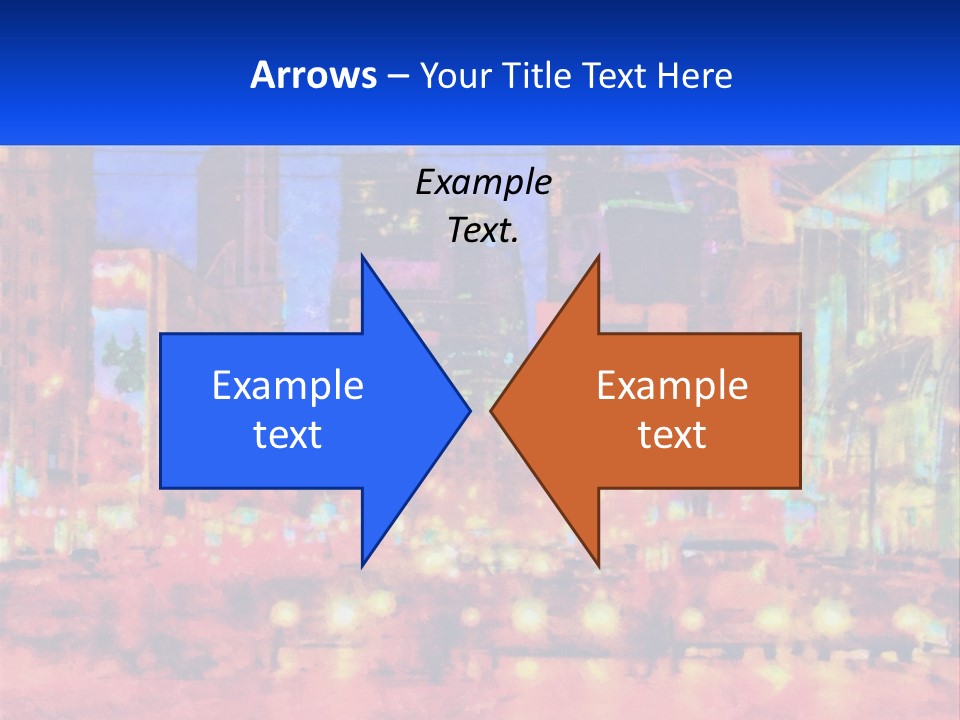 A Painting Of A City At Night Time PowerPoint Template