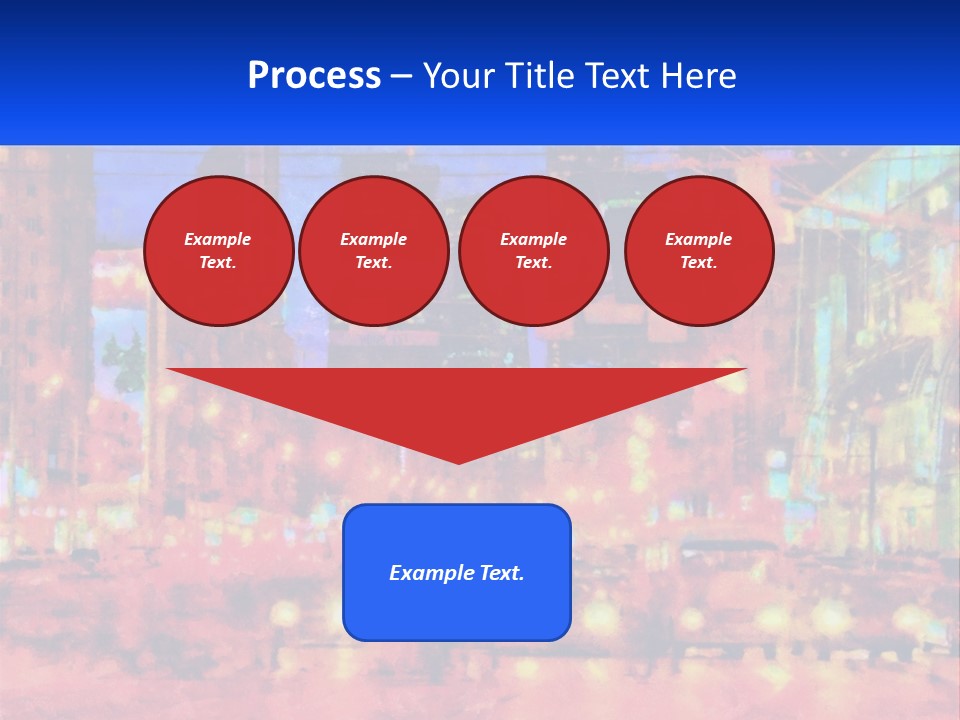 A Painting Of A City At Night Time PowerPoint Template