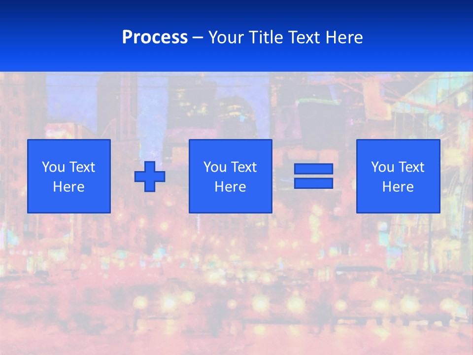 A Painting Of A City At Night Time PowerPoint Template
