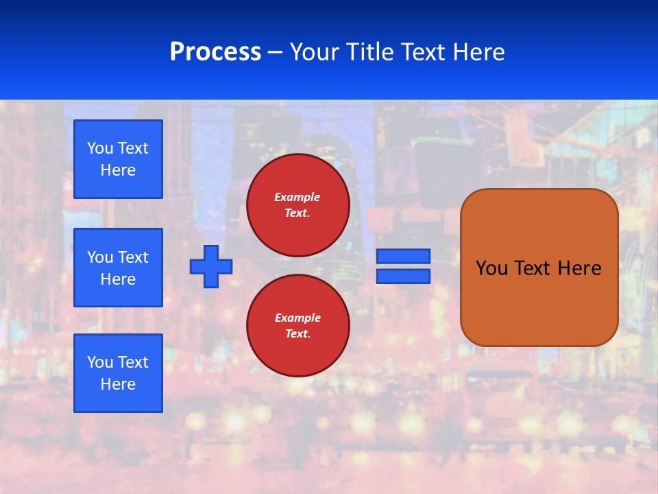 A Painting Of A City At Night Time PowerPoint Template
