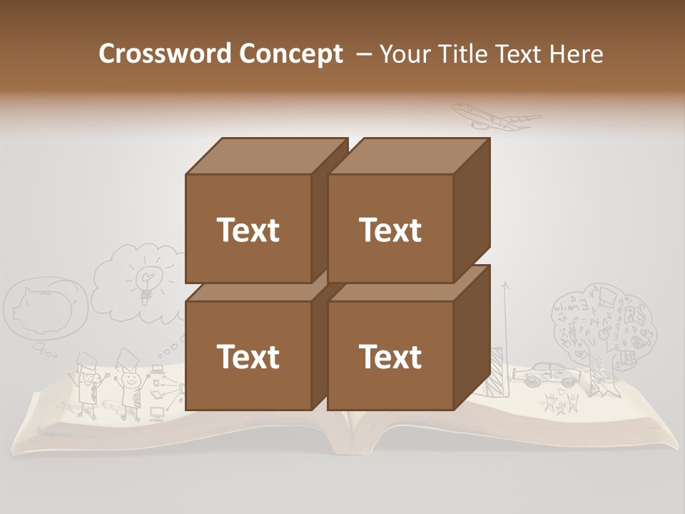 An Open Book With A Drawing On It PowerPoint Template