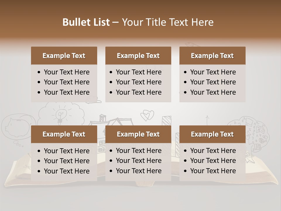 An Open Book With A Drawing On It PowerPoint Template