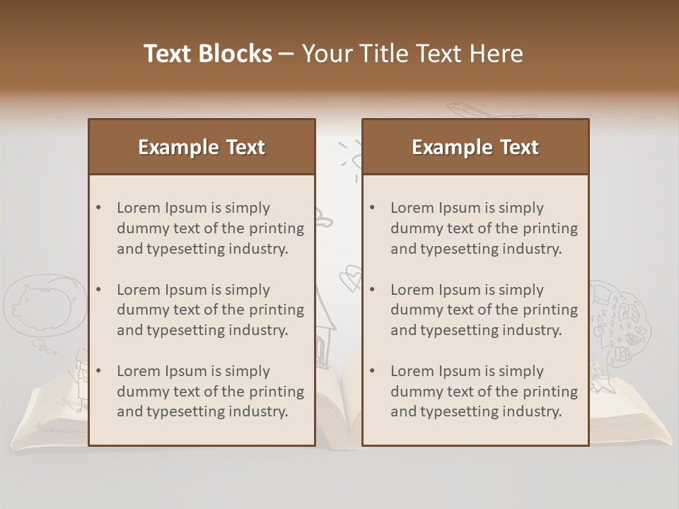 An Open Book With A Drawing On It PowerPoint Template
