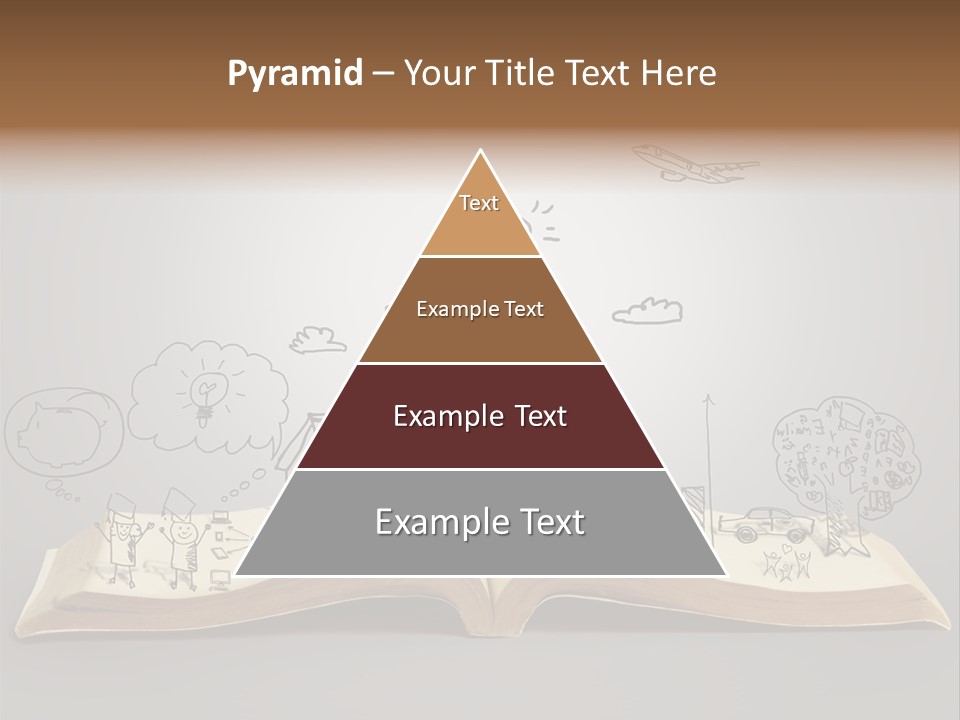An Open Book With A Drawing On It PowerPoint Template