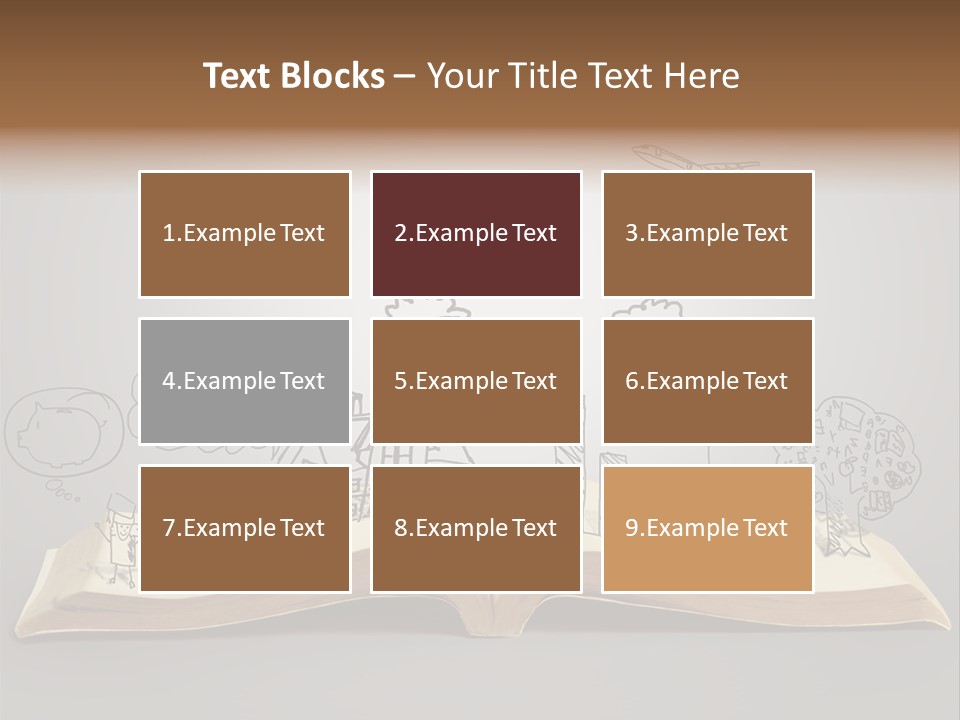 An Open Book With A Drawing On It PowerPoint Template