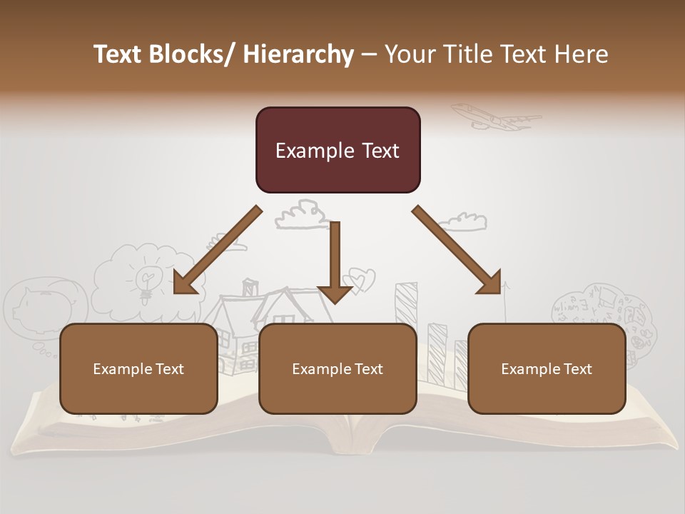 An Open Book With A Drawing On It PowerPoint Template