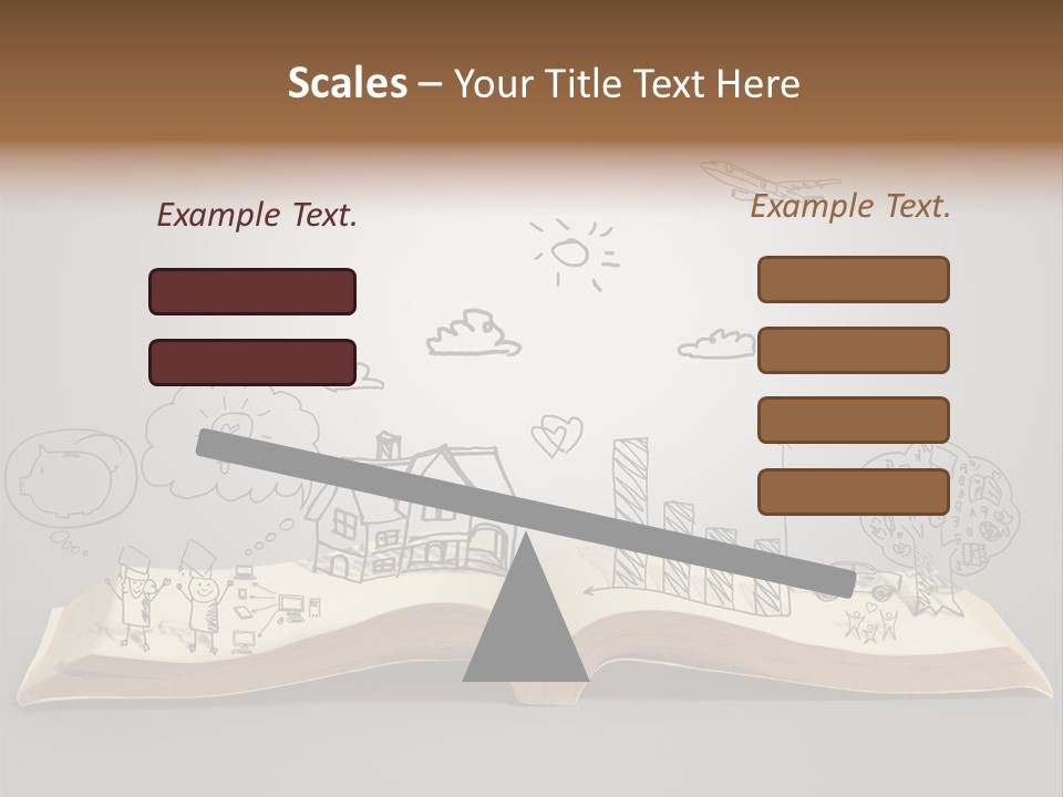 An Open Book With A Drawing On It PowerPoint Template