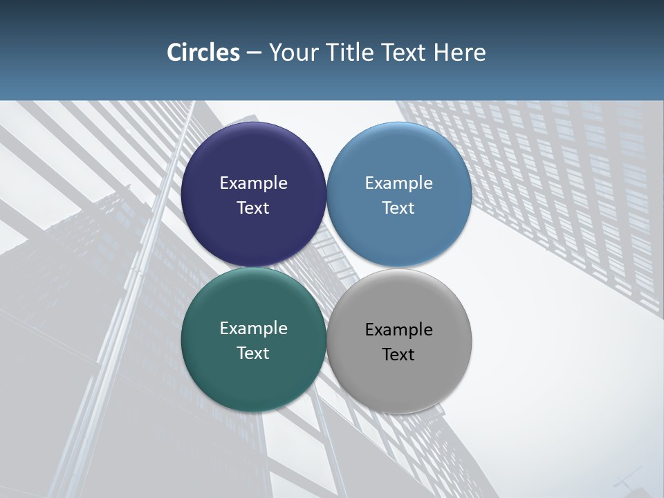 A Group Of Tall Buildings With A Sky Background PowerPoint Template