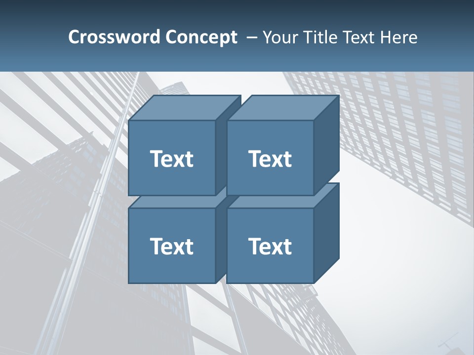 A Group Of Tall Buildings With A Sky Background PowerPoint Template