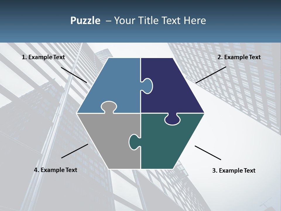 A Group Of Tall Buildings With A Sky Background PowerPoint Template