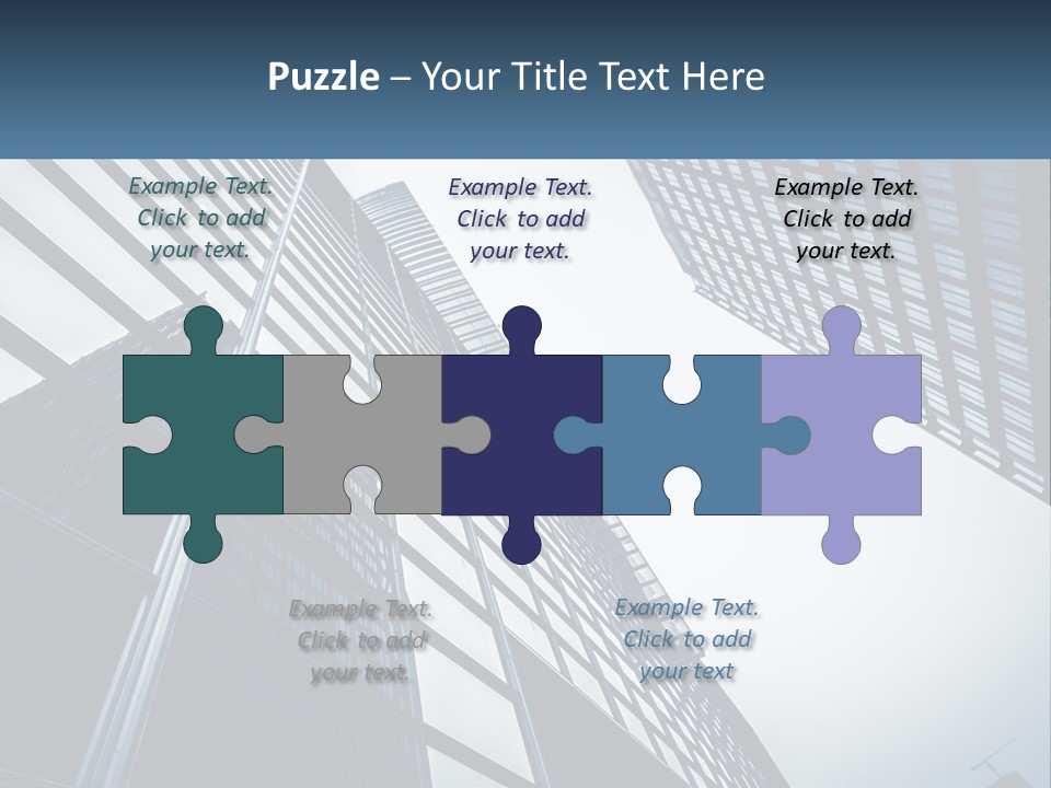 A Group Of Tall Buildings With A Sky Background PowerPoint Template