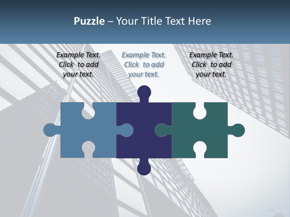 A Group Of Tall Buildings With A Sky Background PowerPoint Template