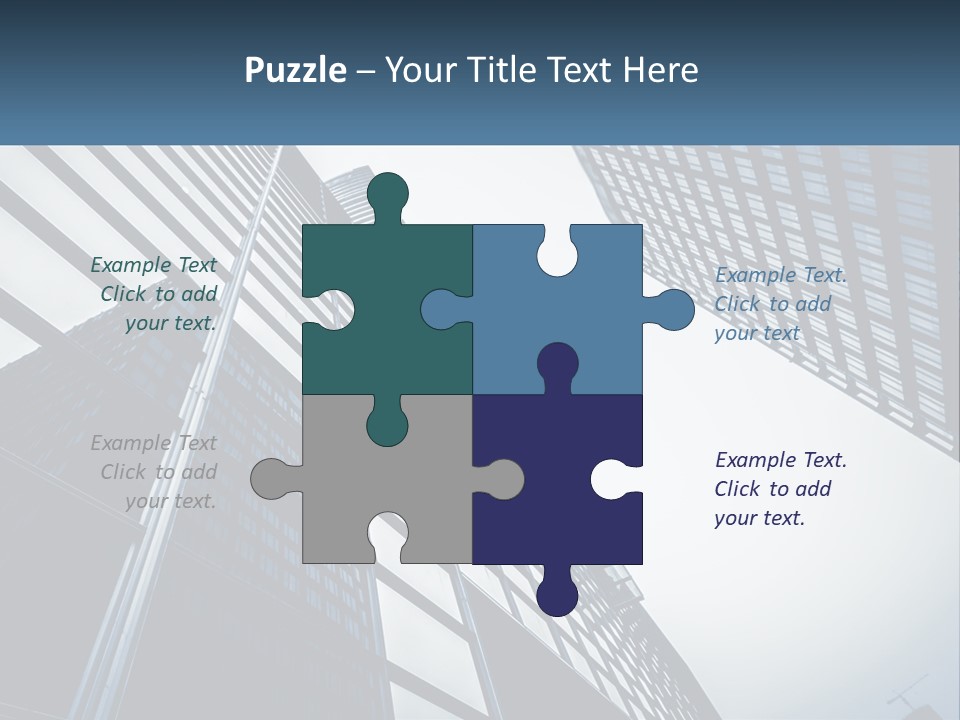 A Group Of Tall Buildings With A Sky Background PowerPoint Template