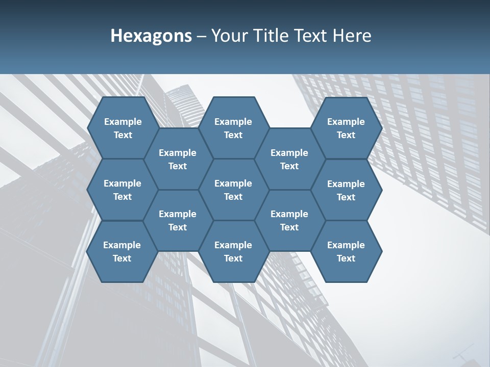 A Group Of Tall Buildings With A Sky Background PowerPoint Template