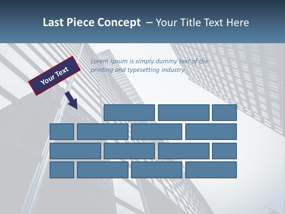A Group Of Tall Buildings With A Sky Background PowerPoint Template